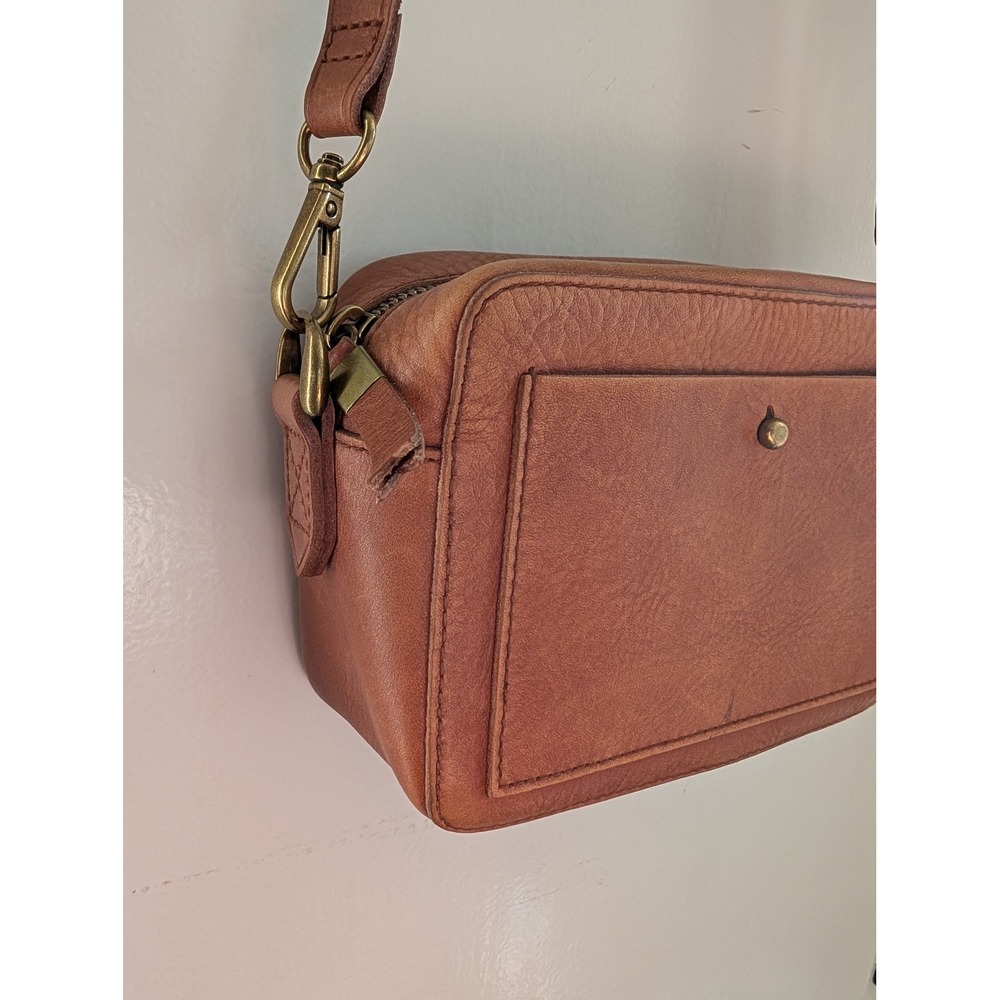 Madewell The Transport Camera Bag Crossbody Leather Cognac Camel Travel Boho - Picture 4 of 16